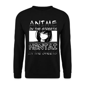 Anime anime costume anime box anime - Unisex Sweatshirt - black - Front - Alina (178cm) & Michal (187cm)
