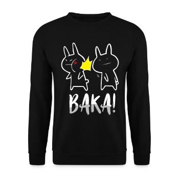 Anime Baka Animeserien Anime Kleidung - Unisex Pullover - Schwarz - Vorne - Alina (178cm) & Michal (187cm)