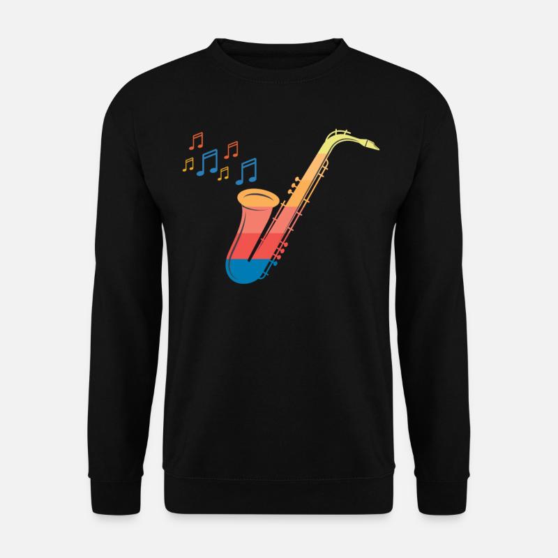 Saxophon - Unisex Pullover - Schwarz