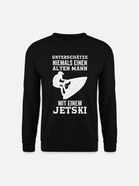 Unterschätze niemals einen alten Mann mit einem Je - Unisex Pullover - Schwarz