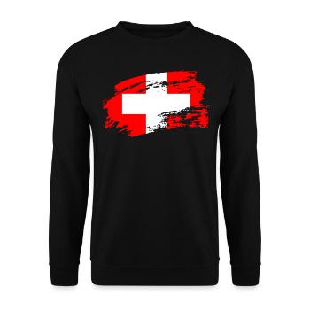 switzerland switzerland - Unisex Sweatshirt - black - Front - Alina (178cm) & Michal (187cm)