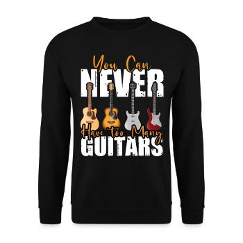 Geschenk Gitarrist - Unisex Pullover - Schwarz - Vorne - Alina (178cm) & Michal (187cm)