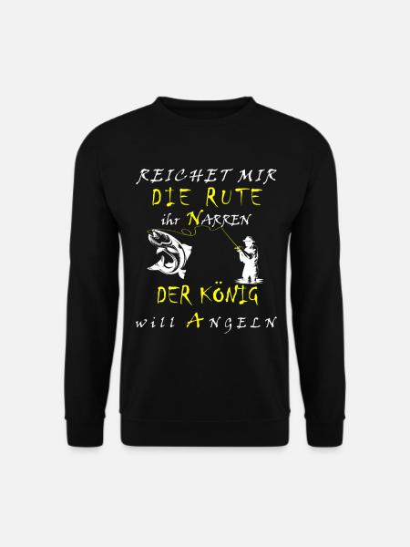 Angel Rute - Unisex Pullover - Schwarz
