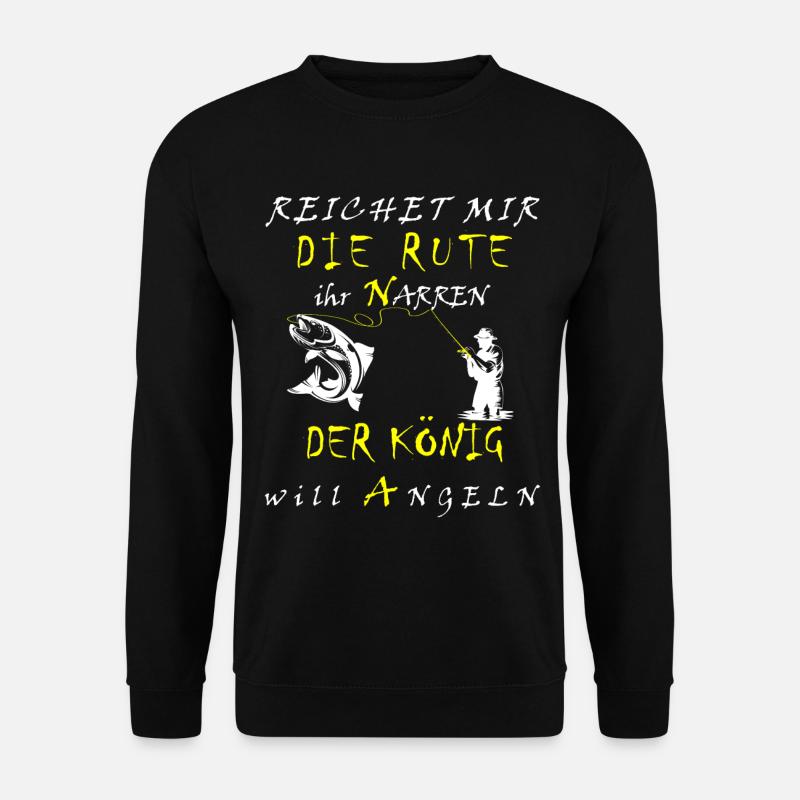 Angel Rute - Unisex Pullover - Schwarz