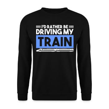 Conducteur de train - Sweat-shirt Unisexe - noir - Devant - Alina (178cm) & Michal (187cm)
