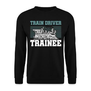Conducteur de train - Sweat-shirt Unisexe - noir - Devant - Alina (178cm) & Michal (187cm)
