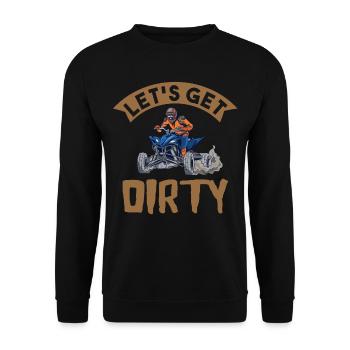 Quad ATV offroad quad rider gift idea - Unisex Sweatshirt - black - Front - Alina (178cm) & Michal (187cm)