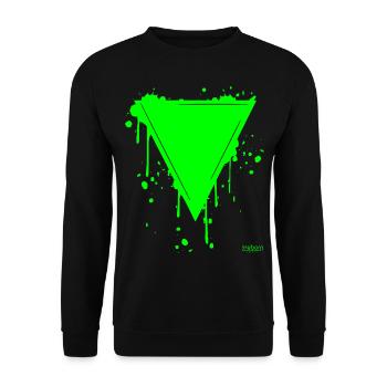 2reborn triangle Triangle Blood Blood color green - Unisex Sweatshirt - black - Front - Alina (178cm) & Michal (187cm)
