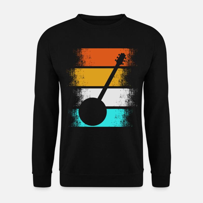 Banjo Vintage Bluegrass Musikspieler Geschenk - Unisex Pullover - Schwarz