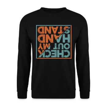 Kunstturnen Gymnastik Akrobatik Bodenturnen - Unisex Pullover - Schwarz - Vorne - Alina (178cm) & Michal (187cm)