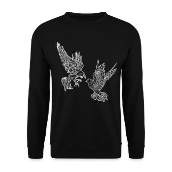 Maori Tribal Suns Haka Polynesian New Zealand - Unisex Sweatshirt - black - Front - Alina (178cm) & Michal (187cm)