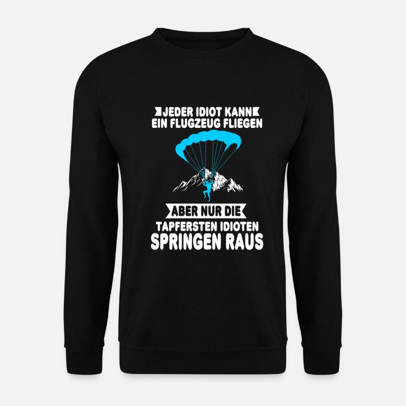 Paragliding Fallschirmspringen Gleitschirmfliegen - Unisex Pullover - Schwarz