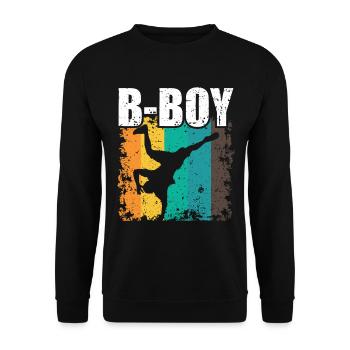 B-Boy Breakdance Children Breakdance - Unisex Sweatshirt - black - Front - Alina (178cm) & Michal (187cm)