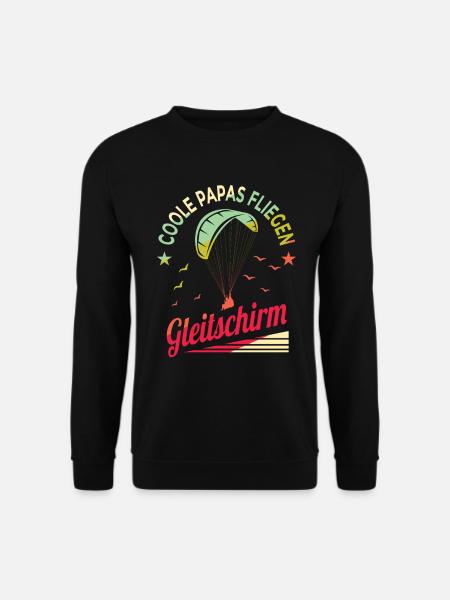 Gleitschirm Piloten Paraglider Vinatge Papa Dad - Unisex Pullover - Schwarz