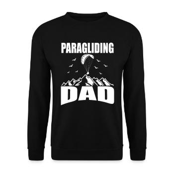 Gleitschirm Piloten Paraglider Paragliding Dad - Unisex Pullover - Schwarz - Vorne - Alina (178cm) & Michal (187cm)