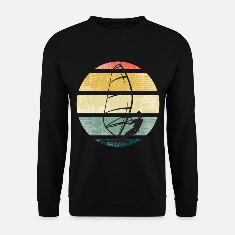 Windsurfing Retro Design - Unisex Sweatshirt - black