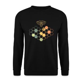 Beekeeper beekeeper bees gift - Unisex Sweatshirt - black - Front - Alina (178cm) & Michal (187cm)