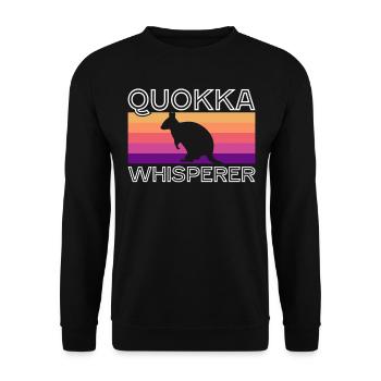 Quokka Quokkas Australia - Unisex Sweatshirt - black - Front - Alina (178cm) & Michal (187cm)