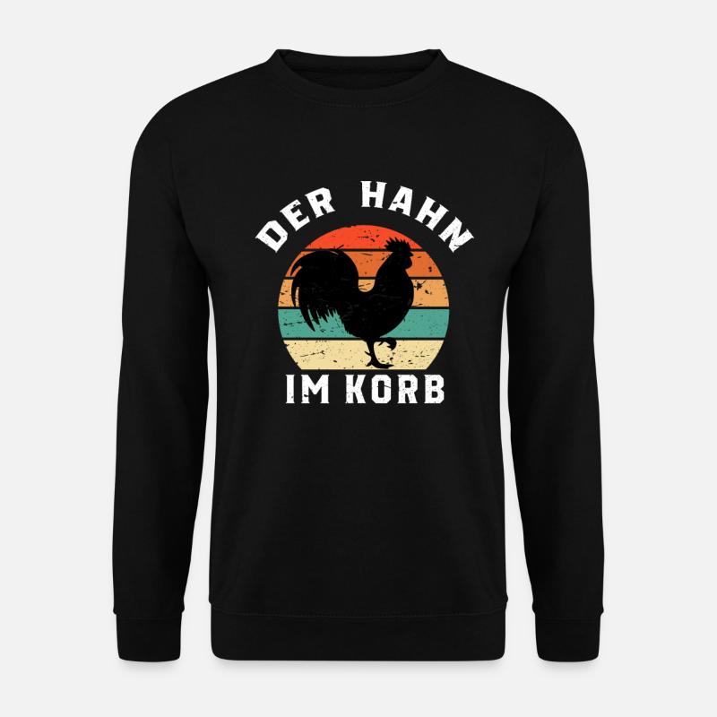 Der Hahn im Korb - Unisex Pullover - Schwarz