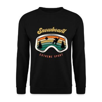 Snowboard snowboard goggles snowboarding - Unisex Sweatshirt - black - Front - Alina (178cm) & Michal (187cm)