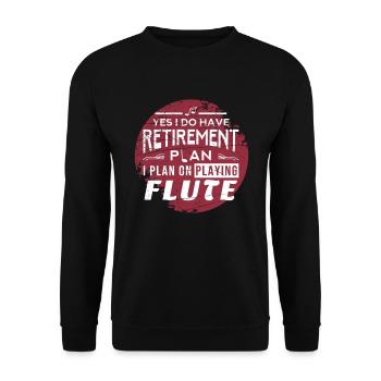 Pension de flûte - Sweat-shirt Unisexe - noir - Devant - Alina (178cm) & Michal (187cm)
