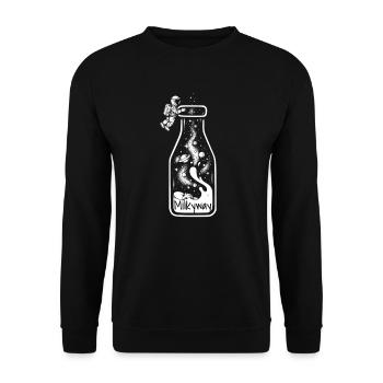 Milkyway Cartoon Milchstraße Galaxie Universum - Unisex Pullover - Schwarz - Vorne - Alina (178cm) & Michal (187cm)