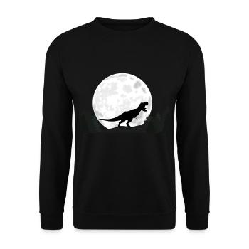 Dinosaur tyrannosaurus - Unisex Sweatshirt - black - Front - Alina (178cm) & Michal (187cm)