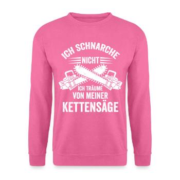 Holzfäller Motorsäge Waldarbeiter Kettensäge Lusti - Unisex Pullover - Pink - Vorne
