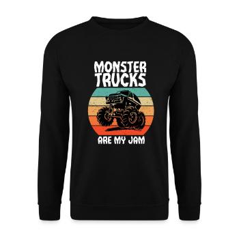 Monster trucks Monster truck children - Unisex Sweatshirt - black - Front - Alina (178cm) & Michal (187cm)