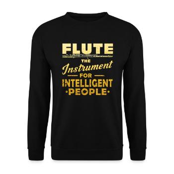 Flute musical instrument flute player - Unisex Sweatshirt - black - Front - Alina (178cm) & Michal (187cm)