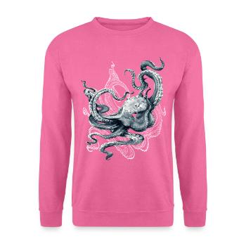 Octopus Realistic Blue Ocean Octopus Squid - Unisex Sweatshirt - pink - Front