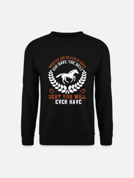 Horse rider saying gift horse lover - Unisex Sweatshirt - black