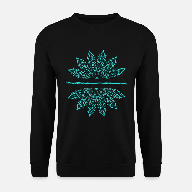 Lotus Blume Unalome Yoga Meditation - Unisex Pullover - Schwarz