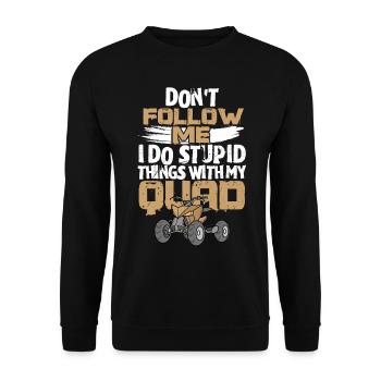 Quad - Unisex Pullover - Schwarz - Vorne - Alina (178cm) & Michal (187cm)