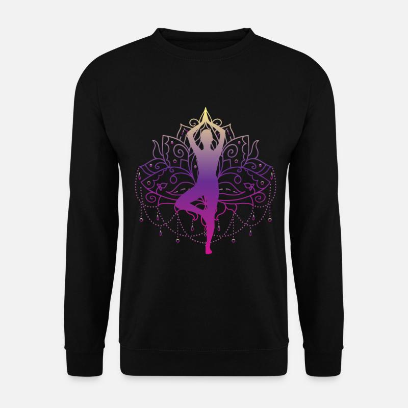 Meditation/ Yoga Geometrie Namaste Geschenkidee OM - Unisex Pullover - Schwarz