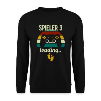 Schwangerschaft Werdende Eltern Geburt - Unisex Pullover - Schwarz - Vorne - Alina (178cm) & Michal (187cm)