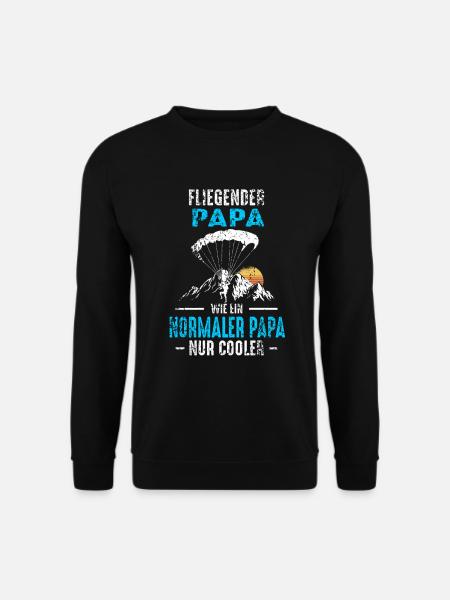 Paragliding Papa Fallschirmspringer Vater Gleitfli - Unisex Pullover - Schwarz