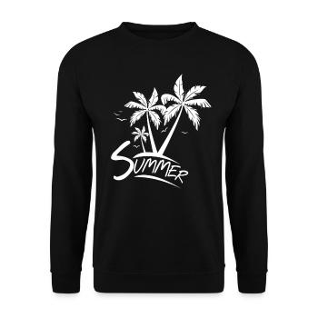 Destinations de vacances Voyage Palmiers - Sweat-shirt Unisexe - noir - Devant - Alina (178cm) & Michal (187cm)