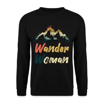 WANDER WOMAN - Unisex Pullover - Schwarz - Vorne - Alina (178cm) & Michal (187cm)