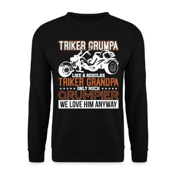 Trike Trikes Motorcycle Motorsport - Unisex Sweatshirt - black - Front - Alina (178cm) & Michal (187cm)