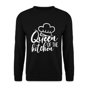 Kitchen Queen - Unisex Sweatshirt - black - Front - Alina (178cm) & Michal (187cm)