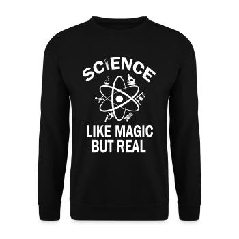 Scientist gift - Unisex Sweatshirt - black - Front - Alina (178cm) & Michal (187cm)