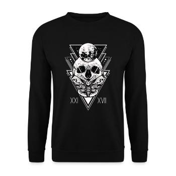 Occult Witchcraft | Sacred Geometry - Unisex Sweatshirt - black - Front - Alina (178cm) & Michal (187cm)