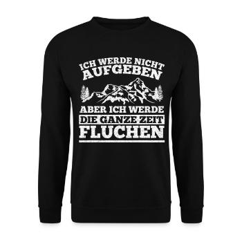 Wandern Wandersport Wanderweg Wanderteam Lustig - Unisex Pullover - Schwarz - Vorne - Alina (178cm) & Michal (187cm)