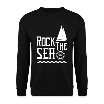 Segelboot - Unisex Pullover - Schwarz - Vorne - Alina (178cm) & Michal (187cm)