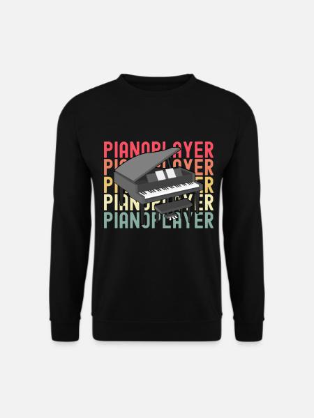 Klavier - Unisex Pullover - Schwarz