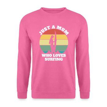 Surfer mum wave rider surfer mom gift idea - Unisex Sweatshirt - pink - Front