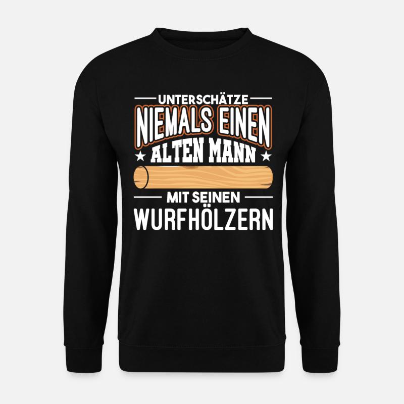 Kubb Schach Wikinger Wurfhölzer - Unisex Pullover - Schwarz