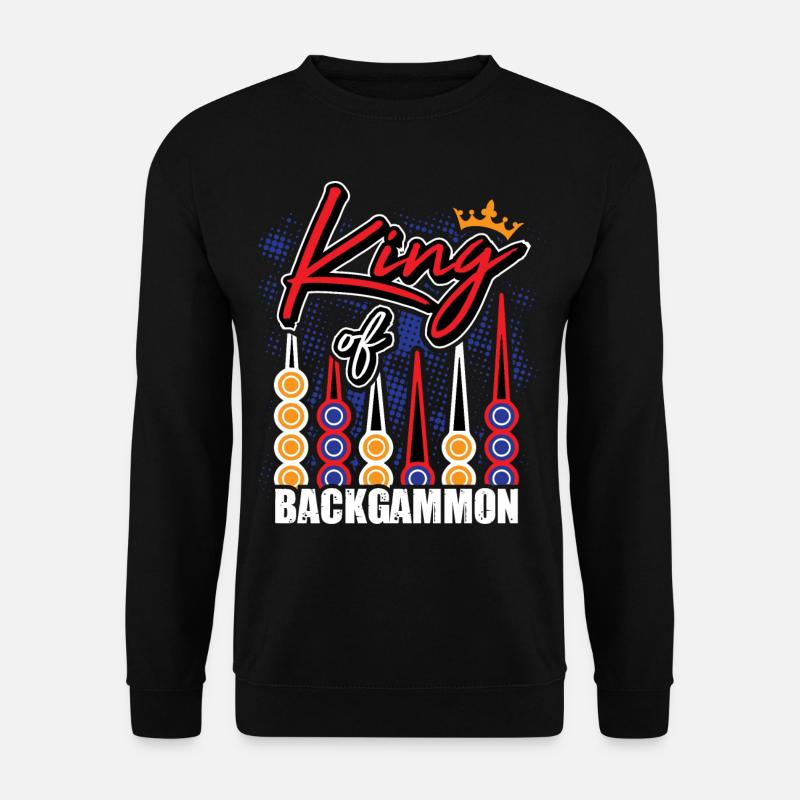 Backgammon Backgammon Spiel Backgammon King - Unisex Pullover - Schwarz