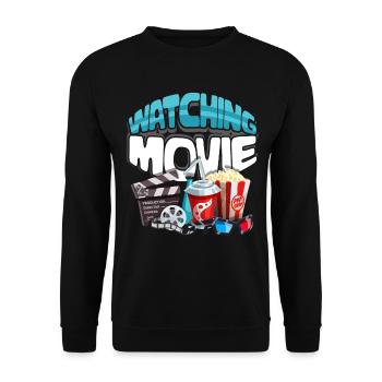 Kino Filme Television Hollywood Geschenk - Unisex Pullover - Schwarz - Vorne - Alina (178cm) & Michal (187cm)